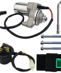 3 Bolt Starter Motor With Solenoid Relay And CDI For 50cc 70cc 90cc 100cc 110cc 125cc ATVs Dirt Bikes Go Karts Pit Bikes Quad 4 Wheelers