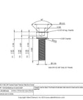 Pack Of Six Ten Thirty Two By Five Eight Inch Unf Socket Head Grade Five Titanium Machine Screws technical drawing dimensions view