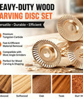 All In One Woodworking Disc Kit For 4 Inch Or 4 And A Half Inch Angle Grinders With Flat Beveled And Curved Carving Discs