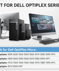 Dell Optiplex series desktop computers and monitor