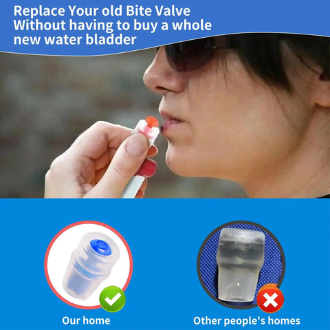 4 Pack Bite Valve Replacement Mouthpiece For Hydration On The Go Bladders And Water Backpacks, Fits Most Brands Including Osprey Hydraulics, Medical Grade Silicone, BPA Free, Taste Free, SGS Certified, Blue