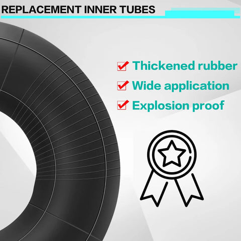 Two Pack Universal Inner Tubes For 8 Inch Wheels With TR13 Straight Valve Stem Fits 3.50-8 3.25-8 3.00-8 4.00-8 For Wheelbarrows Exploded view