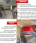 Ford F250 F350 Super Duty Body Mount Bushing Kit For 2008 To 2016 2WD 4WD Polyurethane Cab Mounts With Steel Sleeves And Hardware In Red Tough Finish, red cab mount installed
