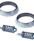 Hella Tough Exhaust Flange Bolt And Gasket Repair Kit With M8 Spring Bolts Heavy Duty Nuts Strong Coils and Lock Tight Seal Gaskets