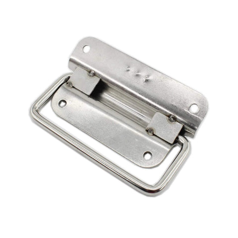 4 Pack Stainless Steel Wardrobe Handles Set with Foldable Boat Hatch Latches and Lifting Ring Pulls Rust Resistant Satin Finish