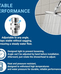 Solid Brass Shower Connector Ball Joint Swivel Adapter Chrome, Adjustable Shower Arm Extension, Leak Free Universal Shower Head Holder, Built To Last Brass Construction For High Pressure Easy Install on showerhead