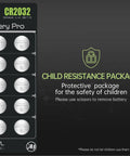 Straight Up Heavy Duty Cr2032 Batteries 20 Pack 3 Volt Coin Cell Power Supply For Watches Key Fobs And Cars Leak Free, Child-resistant packaging.