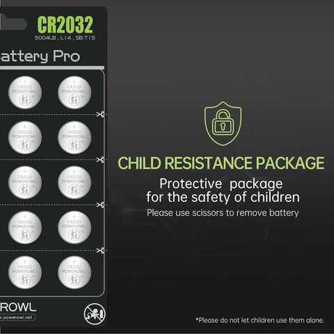 Straight Up Heavy Duty Cr2032 Batteries 20 Pack 3 Volt Coin Cell Power Supply For Watches Key Fobs And Cars Leak Free, Child-resistant packaging.
