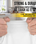 Hands stretching a strong 2.5 mil thick compactor bag from Beefy Heavy Duty Trash Compactor Bags, 18 Gallon, 25 X 35 Inches, 40 Pack With Ties.