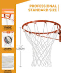 Outdoor Basketball Net Replacement Game Ready Pro Grade Heavy Duty For Standard Hoops All Weather Anti Whip 12 Loop Nylon Net