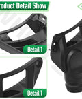 Dust Collection Adaptor For 7-1/4 Inch Worm Drive Saws, Fits 1-1/2 Inch Hoses, angled black attachment shown in detail