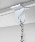 Pack Of 50 Pairs Two Piece Aluminum T Bar Ceiling Hooks For Drop Ceilings 50 Right And 50 Left White Enamel Finish Holds Up To 15 Lbs Each