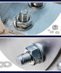Close-up of Stainless Steel Fender Washers Set 108 Pcs 12 Sizes From M3 To M12 304 Grade in use with bolts