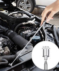 Magnetic Telescoping Pickup Tool Set With 15 Lb And 1 Lb Pickup Rods in use retrieving part from car engine