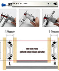 Heavy Duty Full Extension Drawer Slides With Side Mount Rails For 300mm 550mm And 1200mm Lengths installation measurements