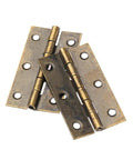 Beefy Concealed Hinges For Cabinets And Jewelry Boxes 2 Pack Antique Bronze Door Butt Hinges 50x28mm overlapping view