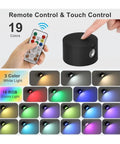 Lightess LED Wall Sconce 19 RGB Colors Dimmable, Rechargeable Sconces Battery Operated Picture Light, Touch & Remote Control mounted with color options