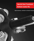 Close-up of Professional Workhorse Two Jaw Adjustable Gear Puller And Bearing Removal Tool's bottom center pin, showcasing its durable thread-resistant design.