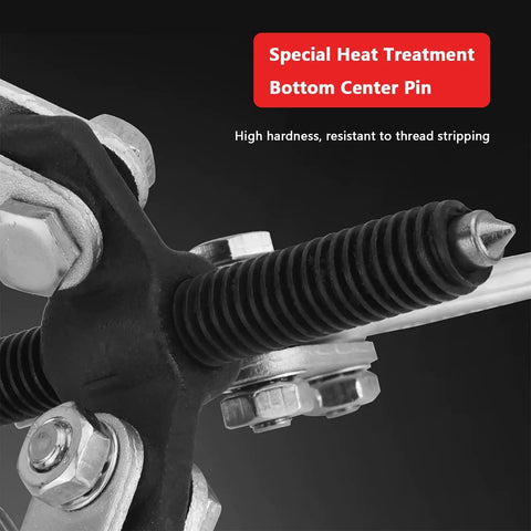 Close-up of Professional Workhorse Two Jaw Adjustable Gear Puller And Bearing Removal Tool's bottom center pin, showcasing its durable thread-resistant design.