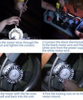 White Attic Fan Replacement Motor Kit for Lomanco 2000 Series installation process in four steps