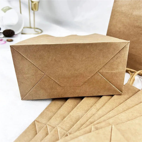 Bulk Kraft Paper Gift Bags 30 60 150 Pack Recyclable Party Favor Bags with envelope-style bottom