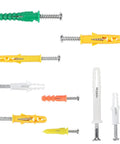 Colorful assortment of All In One Wall Anchors Kit With 370 Pieces For Picture Hanging And Wall Decor, Heavy Duty Drywall Anchors