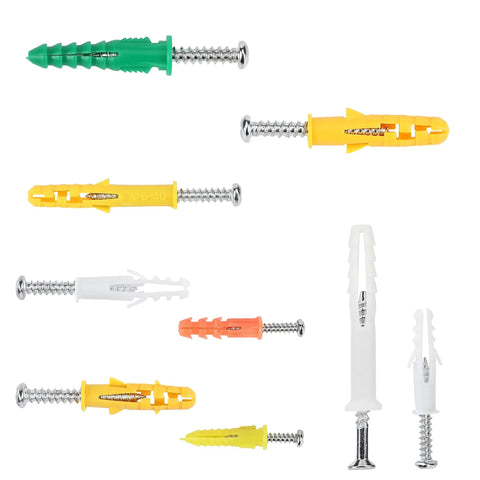 Colorful assortment of All In One Wall Anchors Kit With 370 Pieces For Picture Hanging And Wall Decor, Heavy Duty Drywall Anchors