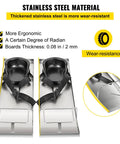 Heavy Duty Concrete Knee Board Sliders Set For Pro Grade Concrete Finishing, stainless steel with knee pads and straps