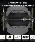 Carbon steel transmission assembly in Beastly Brushless 1/10 RC Rally Car Ready To Run With 4WD Waterproof Electronics