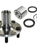 Rear Wheel Hub And Bearing Kit With Seals Retaining Clip And Nut Fits Subaru Legacy AWD 1992 1994 1995 1999 Impreza AWD 1993 1995 1996 2007 Excluding WRX STI Forester 1998 2008 Left Or Right displayed with components