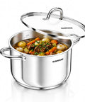 12 Quart Stock Pot With Lid Stainless Steel Large Pot For Cooking A Real Kitchen Workhorse For Boiling Stock, Soups, And Chili