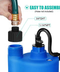 12V DC Water Transfer Pump 1500GPH Submersible Sump Pump With 20 Foot Power Cord Go-To Beast For Quick Water Moves.