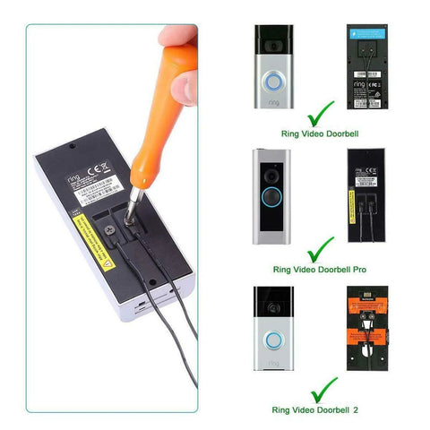 Doorbell Transformer For Ring Video Doorbell 1 2 Pro And Thermostats 18V 500mA Power Supply With 16.4 Ft Cable Wired Adapter
