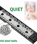 Heavy Duty Drawer Slides Detachable Two Fold Glides Black Metal Two Stage Extension Quiet Smooth Operation Built To Last Rust Resistant Steel With Ball Bearings And Anti Collision Rubber Pads For Cabinets, black steel ball-bearing slide