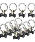 12 Pack L Track Tie Down O Rings Kit 1.5 Inch Stainless Ring 4000 Lbs Capacity L Type Track Fittings displayed in two rows
