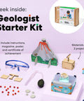 Science Explorer Gift Bundle For Kids 5-9: Geologist, Astronaut And Paleontologist Kits, Hands On STEM Projects, Space And Earth Science Fun, Build, Explore, Dig And Learn, geologist starter kit with volcano model and goggles