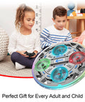 Children playing indoors with a Dope Kid Friendly RC UFO Airplane With 2.4GHz Remote, colorful lights on the drone.