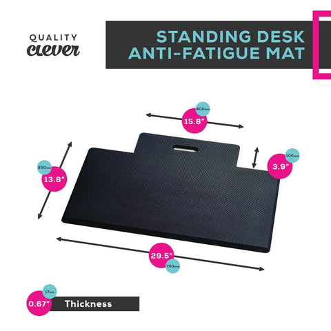 Anti Fatigue Standing Desk Mat With Gel Memory Foam For Home Office And Workshop Use 29.5 Inch Wide For All Day Comfort