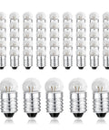 Top Shelf E10 Miniature Light Bulbs Offering Hella Reliable Warm White Glow for Your Home Lab or Flashlight Fixes, bulk pack of 50.