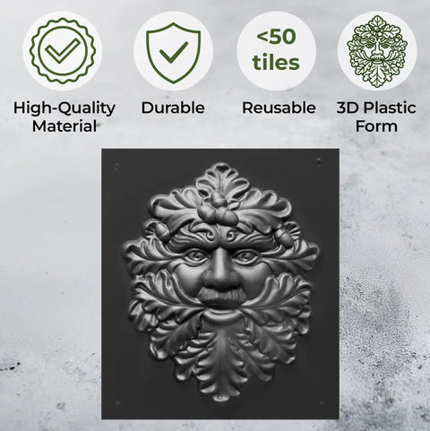 Face Tree Planter Mold For Concrete Gargoyle Garden Gnome And Green Man Face Plaque DIY Cement Molds Reusable Outdoor Yard Decor