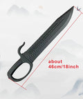 18 Inch Plastic Butterfly Swords Set Of 2 For Martial Arts Training Black Practice Blades Lightweight Durable Safe