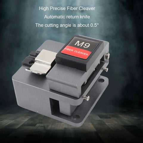 Heavy Duty Optical Fiber Cleaver Machine With Tungsten Steel Blade For High Precision Cable Cutting, compact design with automatic return knife.
