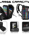 Heavy Duty 45L Tactical Backpack For Men With MOLLE System And 3 Day Bug Out Bag Design Rucksack showing large capacity compartments