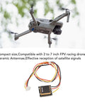 Compact M100 GPS Module With Ceramic Antenna For 2 To 7 Inch RC FPV Drones with drone in flight and module close-up