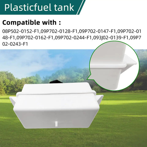 Replacement Lawn Mower Fuel Tank And Fuel Cap Fits Husqvarna Craftsman Poulan Roper Sears on grass background