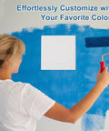 White Hinged Removable Drywall Access Panels Smooth Action Straightforward Install No Hassle Wall Cover For Plumbing Electrical Wiring Heavy Duty Abs Plastic 3 Pack 5 By 5 Inches, woman painting wall blue.