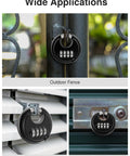 4 Digit Keyless Combination Lock Tough As Nails Padlock with Hardened Steel Shackle on Fence, Warehouse, and Garage
