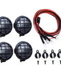 Traxxas RC Light Strips Kit for 1 tenth Crawlers and HSP RC Cars with 4 LED beads, wiring, and screws for easy installation.