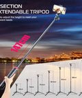 Get The Ultimate Extendable Phone Tripod That Works As Selfie Stick Vlog Stand Featuring Two In One Phone Clip And Full Three Sixty Ball Head