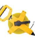 Open Reel Fiberglass Tape Measure 165 Feet Built Tough With Inch Metric Scale in yellow ABS shell